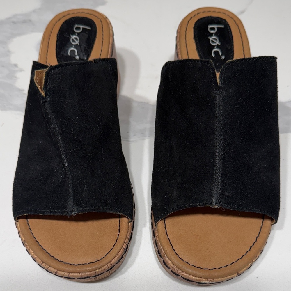 b.o.c. Black and Tan Sandals